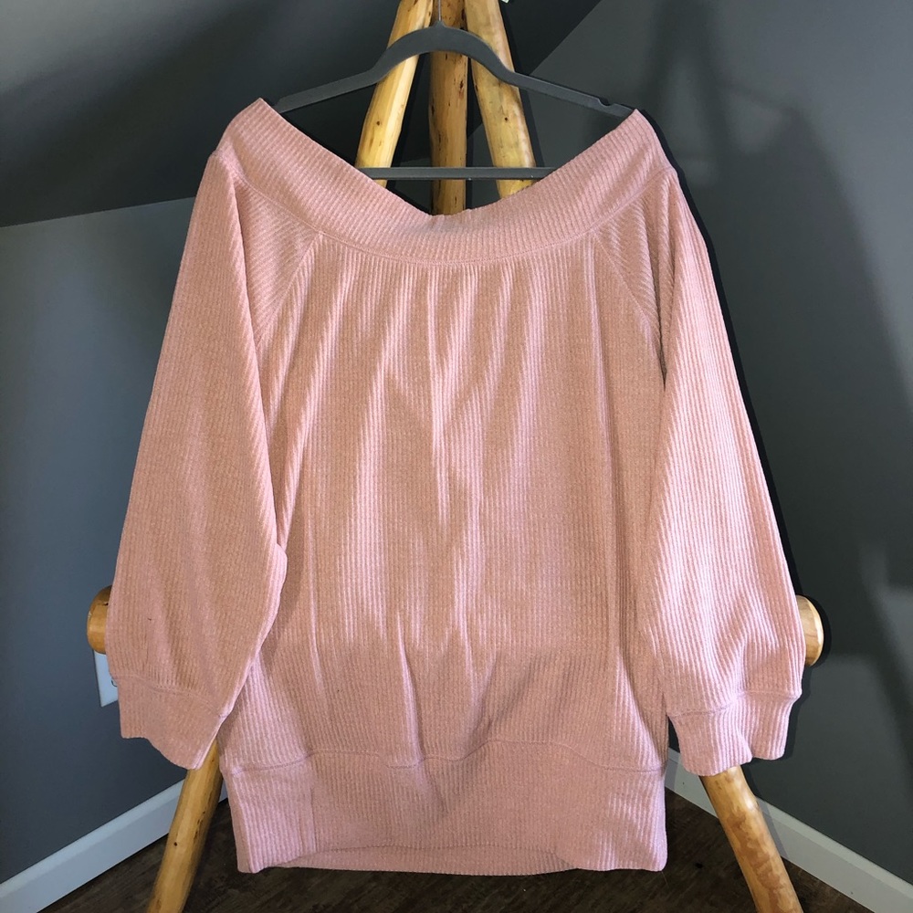 Pink off the Shoulders sweater